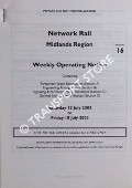 Book cover of Weekly Operating Notice containing Temporary Speed Restrictions, Engineering Arrangements, Signalling & Permanent Way Alterations, General Instructions and Notices, 12 to 18 July 2003 by Network Rail Midlands